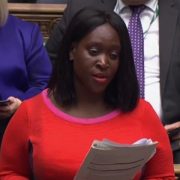 Abena speaking in Parliament